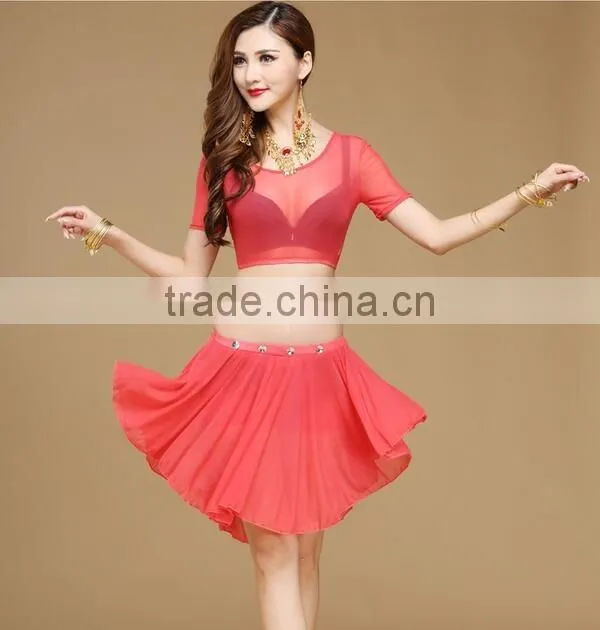 Oriental mesh belly dancing leasson wears