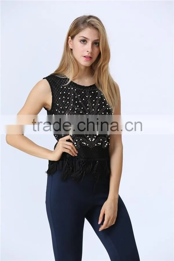 Factory Price Accept Small Order Quantity beaded top Women Clothing