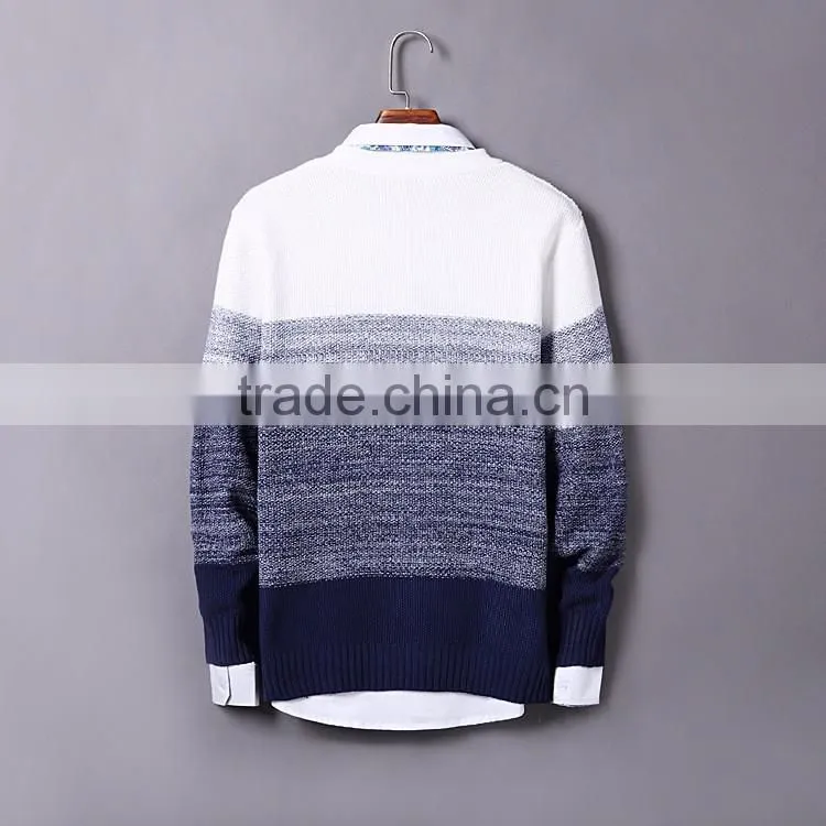 New products 2016 winter color combination sweater mens cardigan