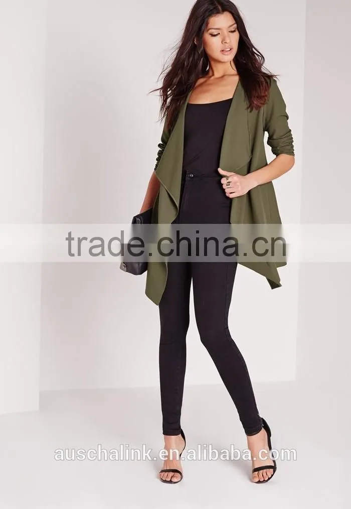 outdoor women cheap khaki thin outer layer waterfall jacket