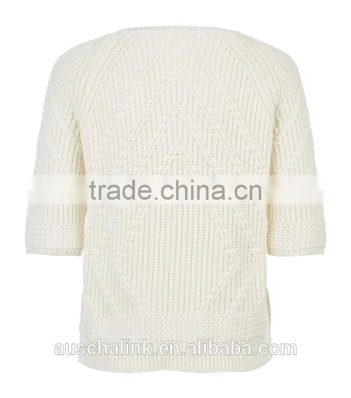hot sale high quality women half sleeve sweater manufacturer
