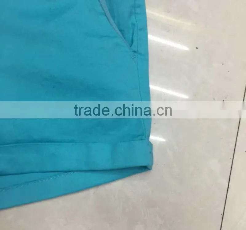 Ladies cotton/polyester shorts stock apparel