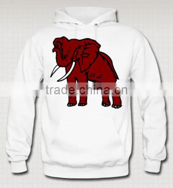 Hot Sale Casual Cotton Fleece Hoodies Men Pullover Plain Custom Print Cartoon Elephant XN-16049