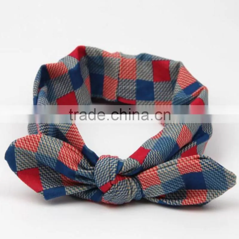 Wholesale Checked Headband ,Cotton Hairbands