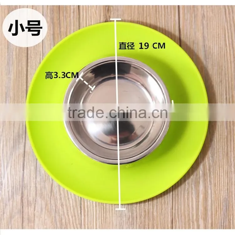 R1897H 2017 new stainless steel pet feeder dog silicone pet bowl