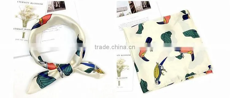 women digital print custom design silk scarf