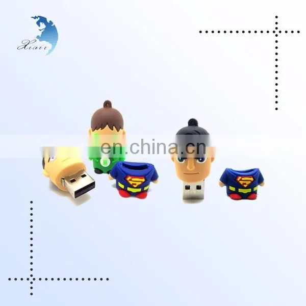 Bulk cheap mini pvc cartoon character memory key flash drives usb stick