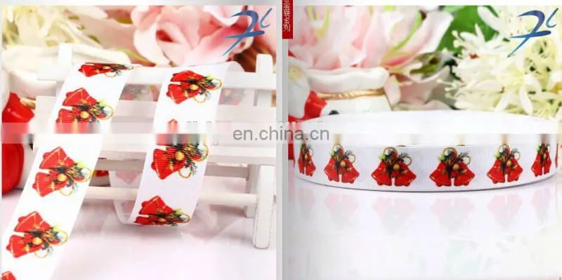 hot sell stock printed christmas ribbon