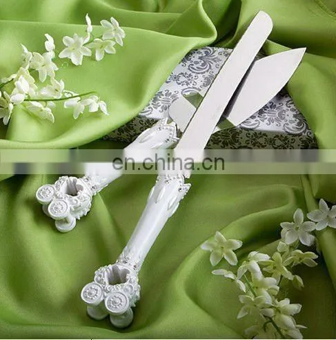 resin pumpkin carriage wedding guest book/ Pen/ Cake Knift/ Sever/ Toasting Flutes Set