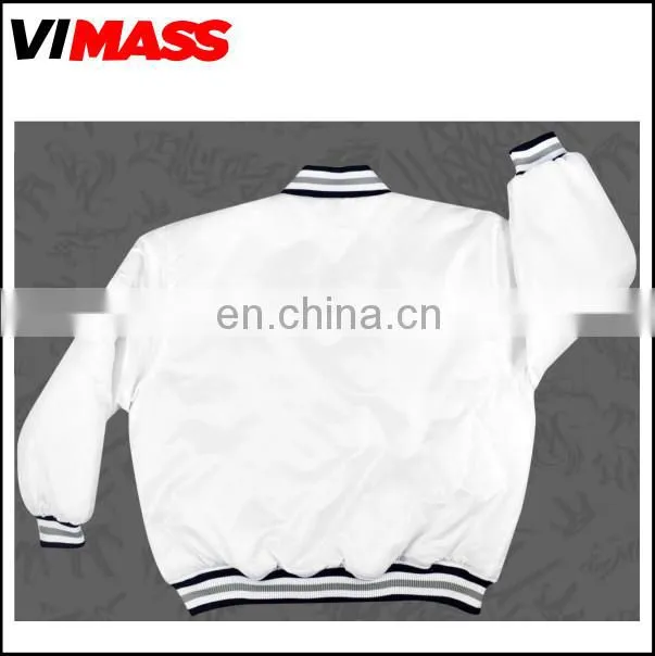 OEM Fashion design men white jacket , wholesale men autumn jacket