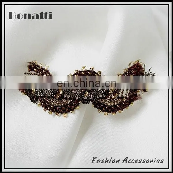 High quality lace trimming with metallic thread