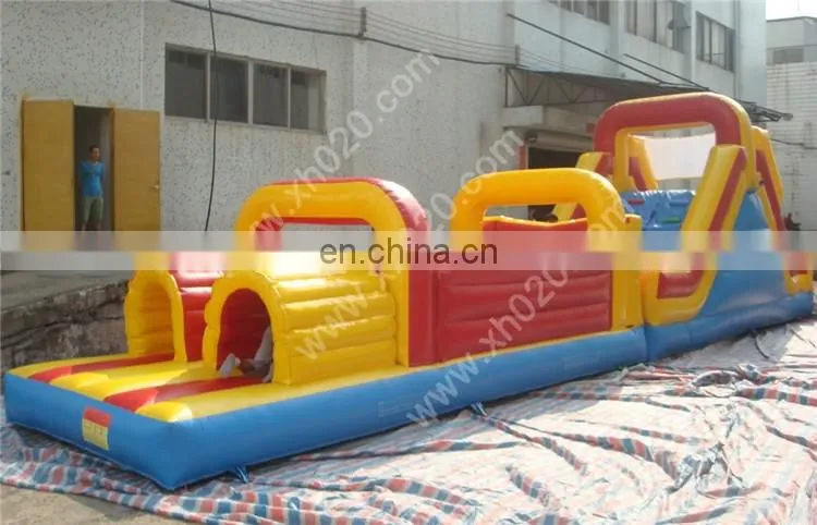 New Commercial Sport Theme Inflatable Obstacle Course With Pool