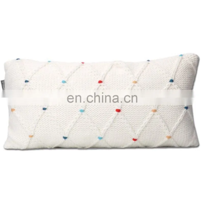 Home Decorative Knit White Throw Blanket for Couch Sofa Chair