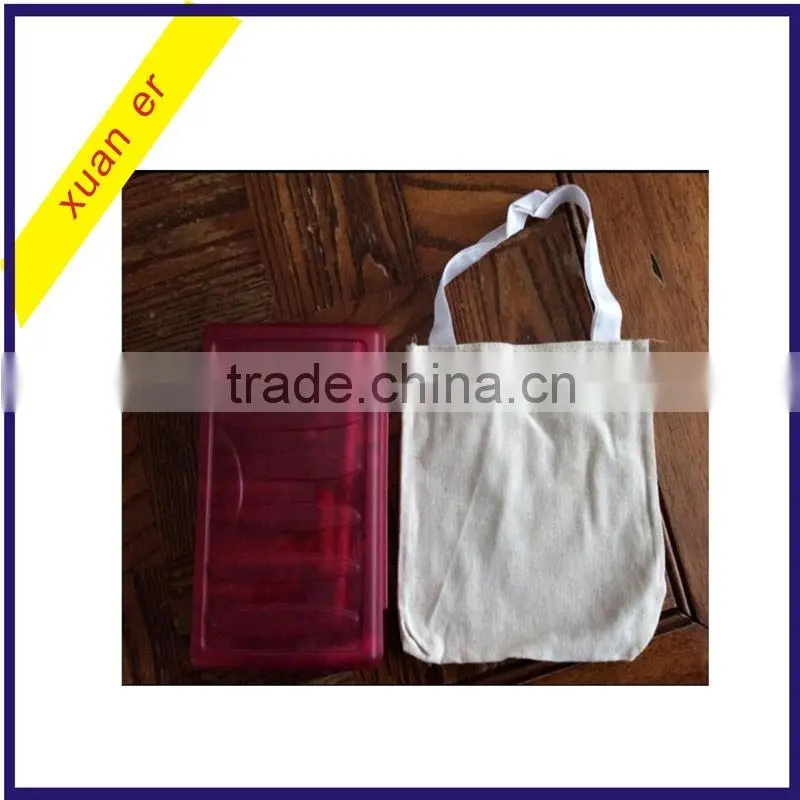 2015 Top selling products 8"x8" reusable natural color canvas bag for wholesale