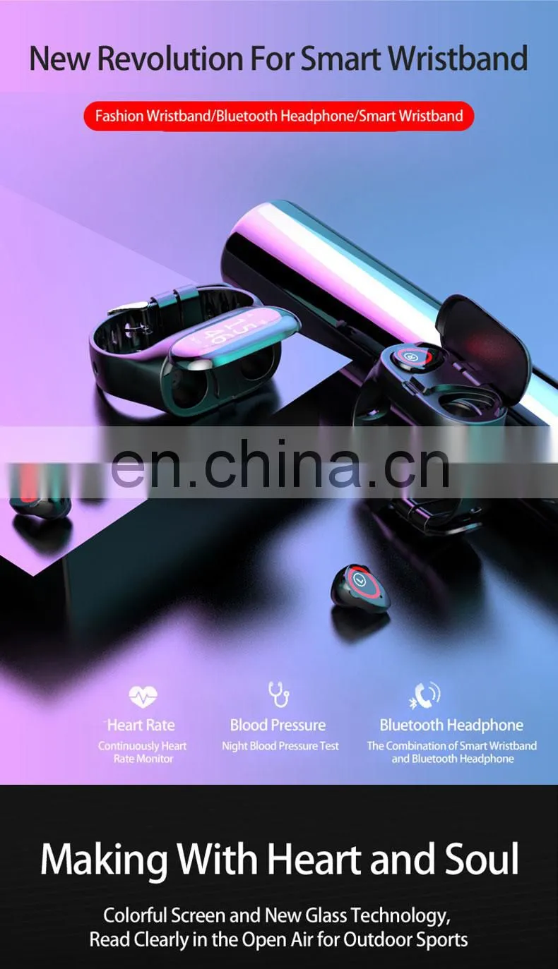 feixin New 2020 headset multifunctional 2 In 1 smart watch Factory wholesale digital watch new products