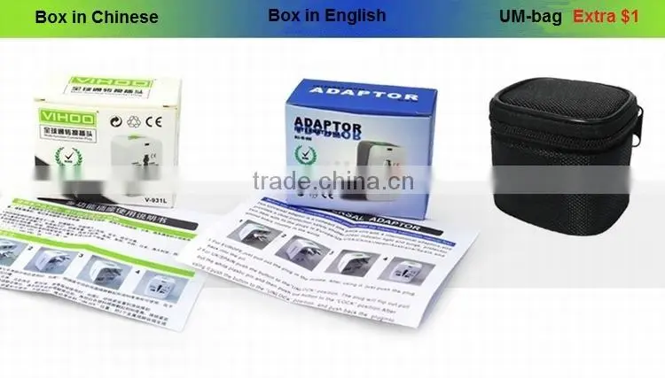 Multi plug Universal travel adapter