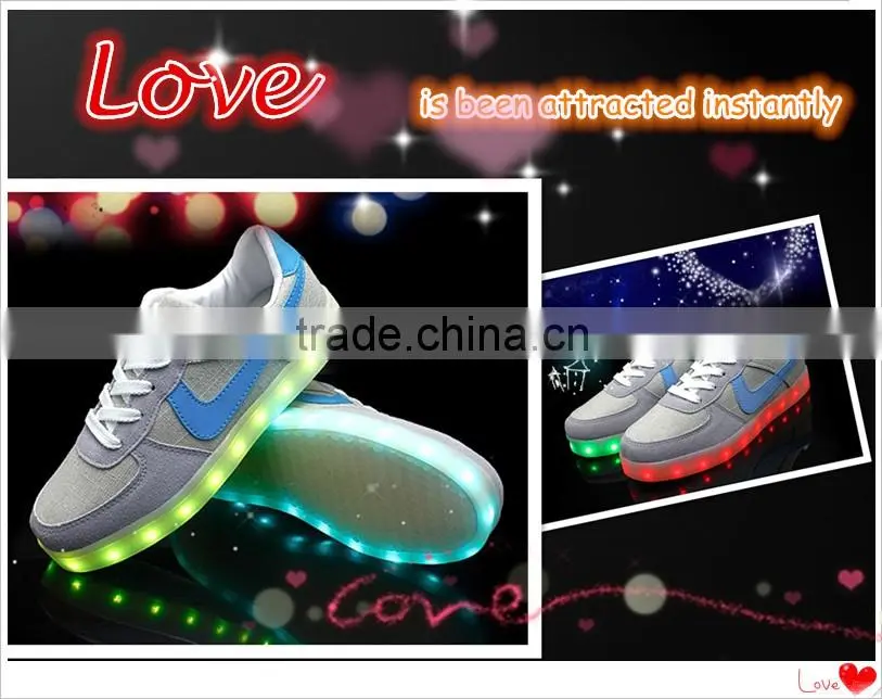 LED luminous shoes for adults and child with cheap price,USB Rechargeable Women's Led Shoes New Designs