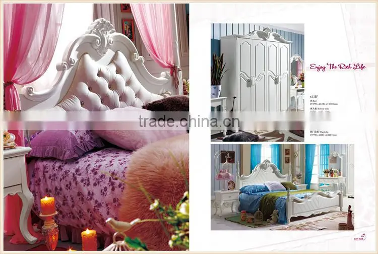 girl bed room furniture/princess single bed for girl room