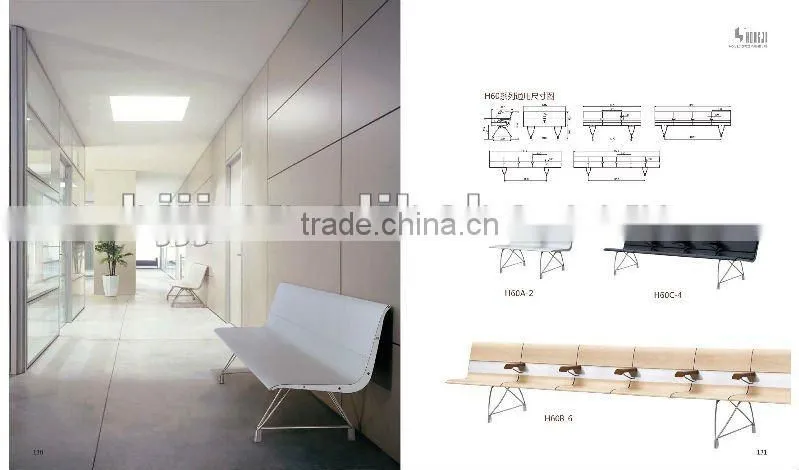 public high quality stainless steel 304 lounge chair waiting chair H60