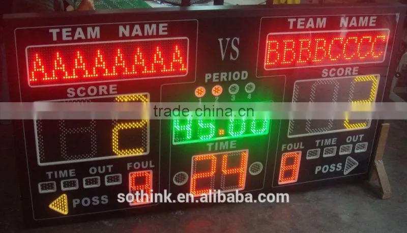 full color multi-sport LED outdoor indoor rental scoreboard
