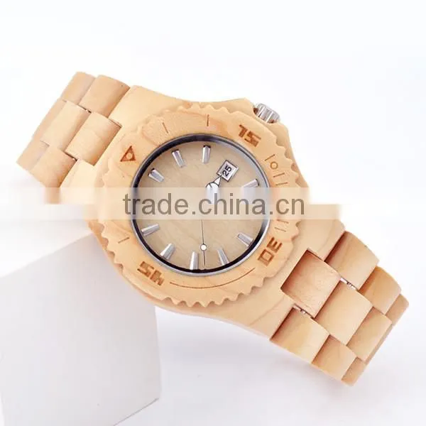 2015 High Quality Luxury Vogue Digital Wooden Watch