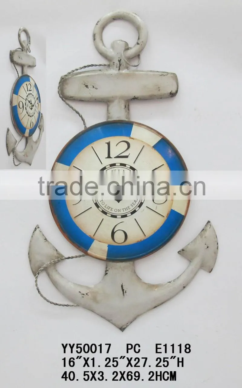 Factory decorative antique bird metal wall round clock