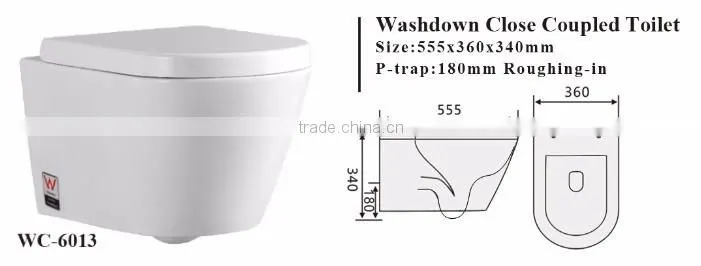 Back to Wall Toilet P/S trap Round WC Pan for Concealed Cistern or Floor-standing Flushing Cistern WATERMARK WC-6011