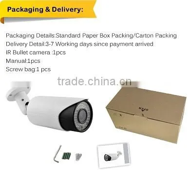 Outdoor Long Range IR distance 80M CMOS 720P Weatherproof/Waterproof CCTV Camera AHD IR Vari Focal 2.8-12mm Bullet Camera