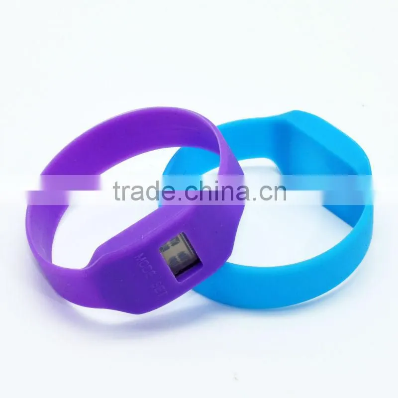 square cheap silicone wrist watch with logo printing