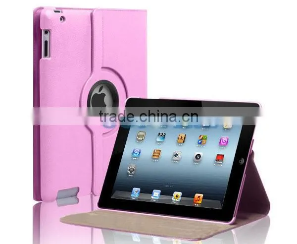 360 Degree Rotate Lichee Pattern Leather Case For Ipad 6/ Air 2 , Ipad 2/3/4 , Ipad Mini