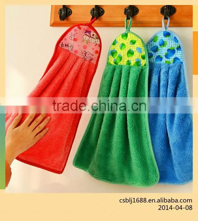 2014 China supply new design knitted customized microfiber hand towel