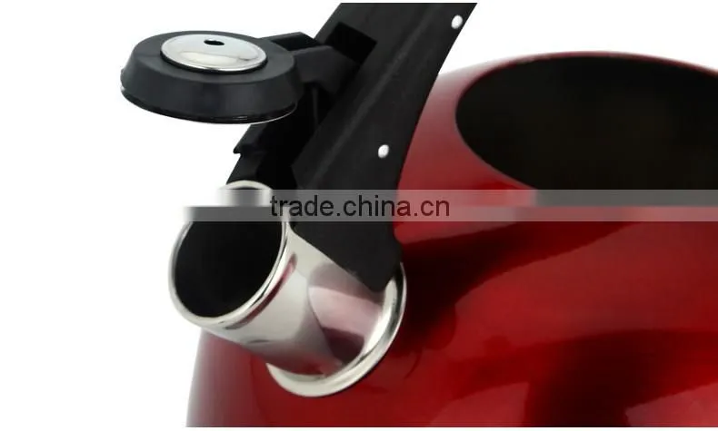 Red color korean stainless steel water pot / tea kettle