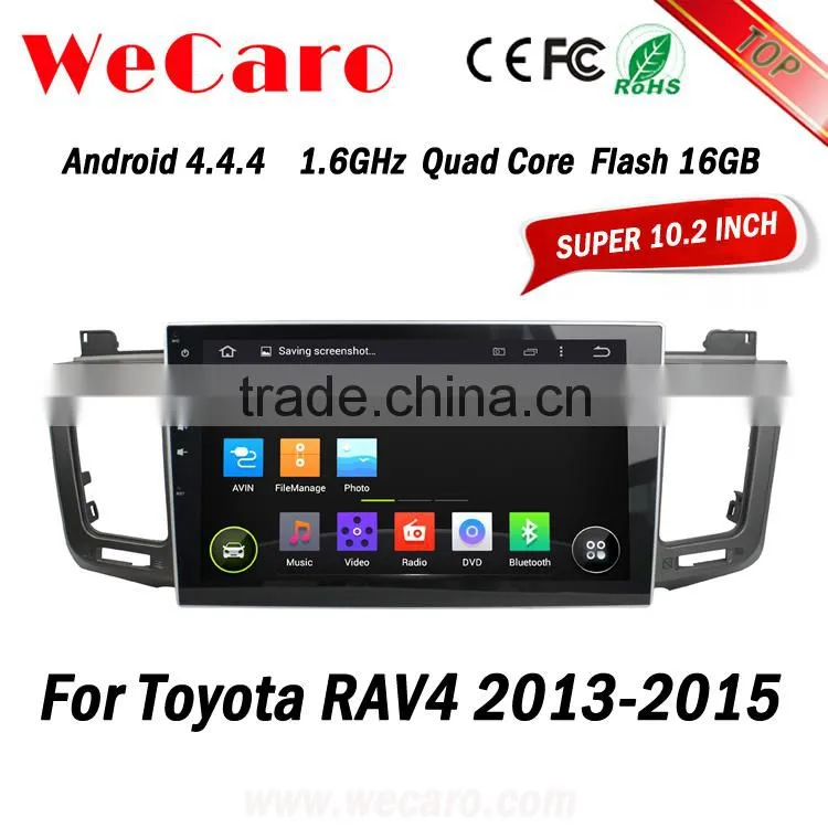 Wecaro WC-TR1063 10.1" Android 4.4.4 car dvd player touch screen for toyota rav4 car pc android A9 cpu 2013-2015