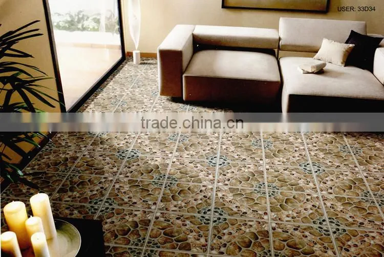 300x300mm foshan imitate pebbles non slip ceramic floor terrace garden tile
