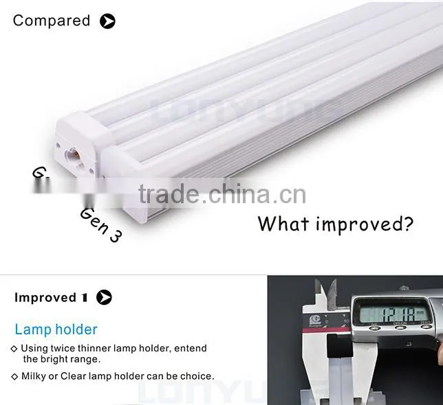 Newest lighting LED T5 Integated Tube UL dimmable led tube T5 4ft 1200MM