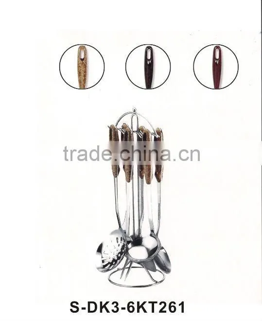 KT139 S/S kitchen tools set with plastic handle
