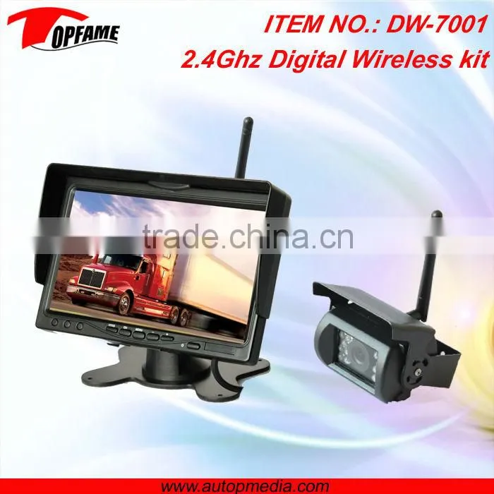 TOPFAME RV-5000WS wireless rearview backup camera with 5inch digital screen monitor + night vision camera