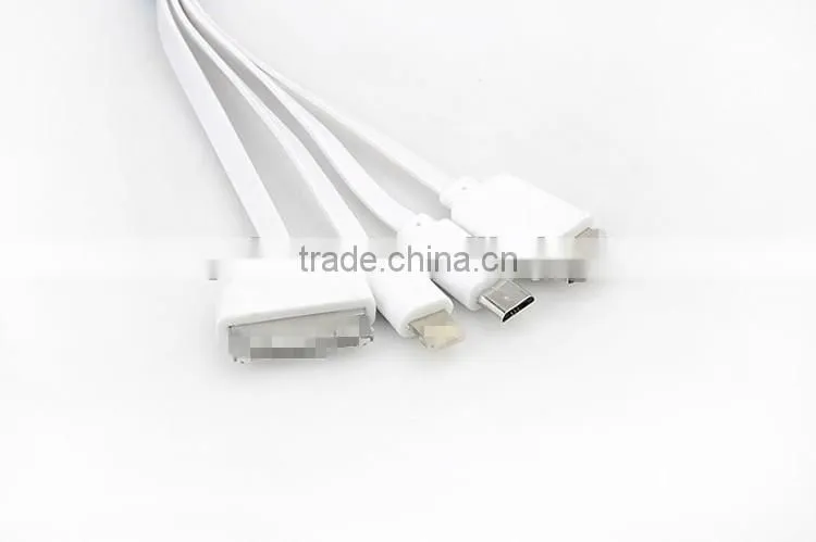 Factory price male to usb female cable, micro usb data charging cable 4 in 1