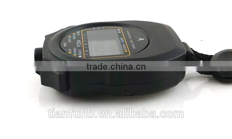 LCD Chronograph Digital Sport Stopwatch Handheld Timer Stopwatch with Strap