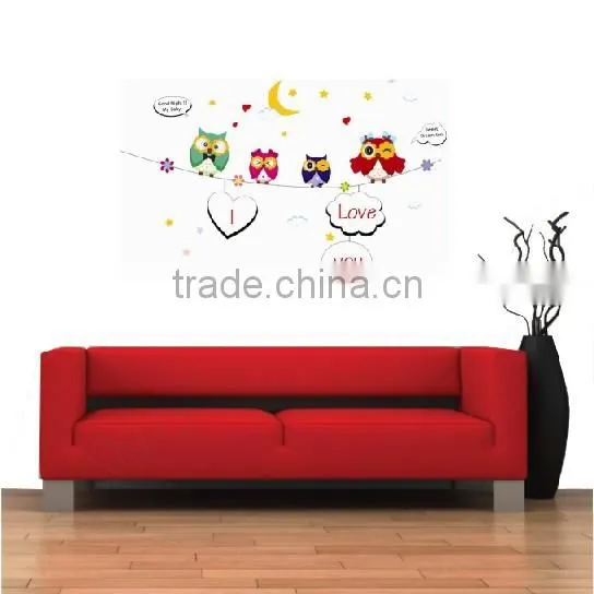 ALFOREVER the owl whiteboard sticker,whiteboard decals for kids