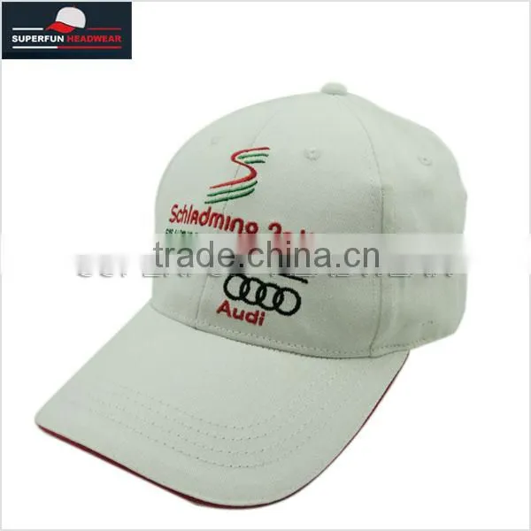 high quality patch printed logo short brim baseball cap
