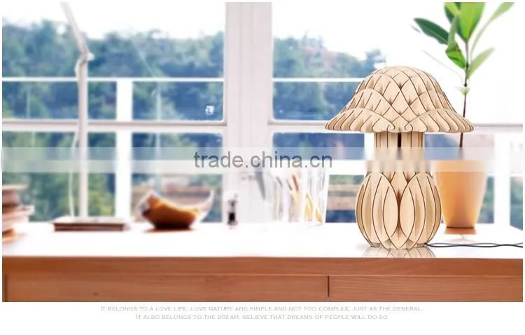 2016 LED Wooden table Light JK-879-13 Simple Table Lamp Hotel Bedside Table Lamp