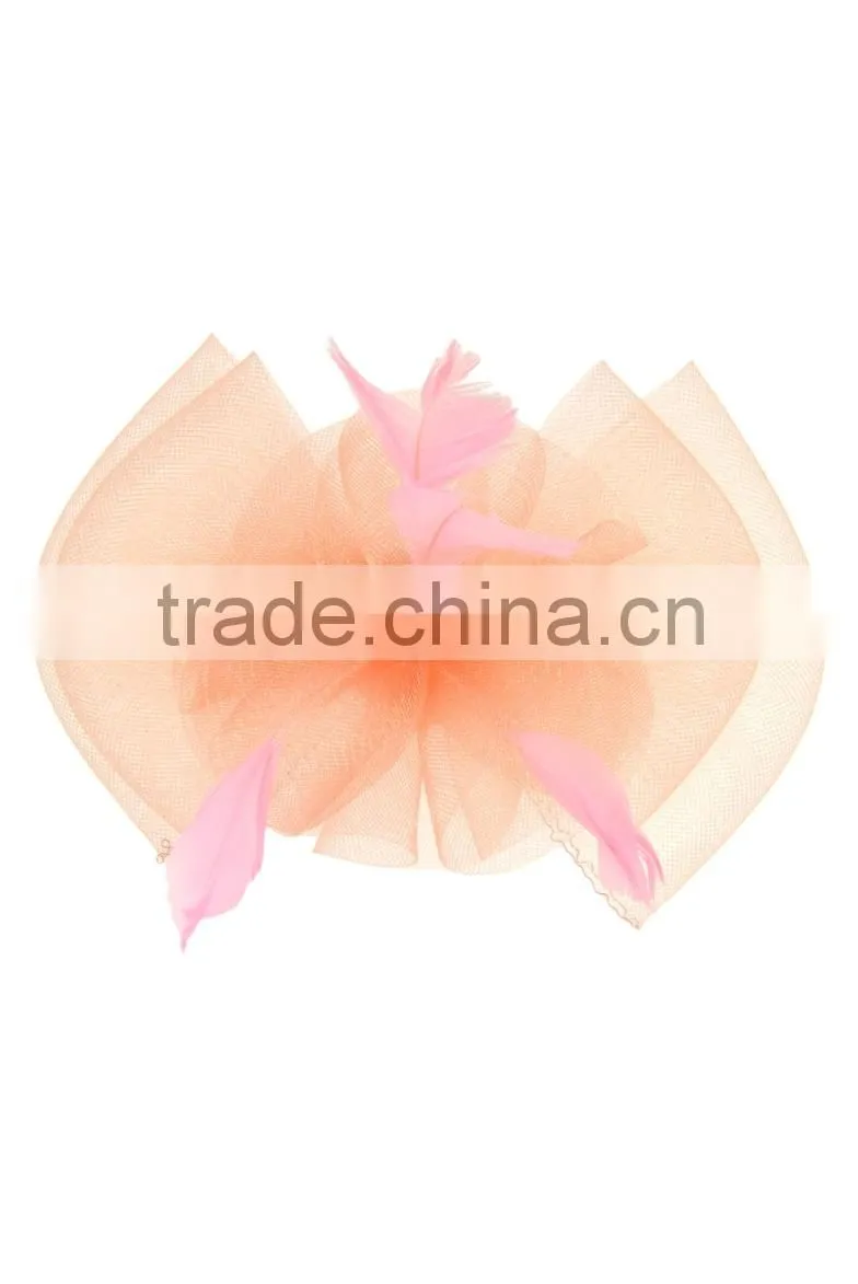 Fancy Net Bow Feather Hair Fascinator/Clip/Barrettes