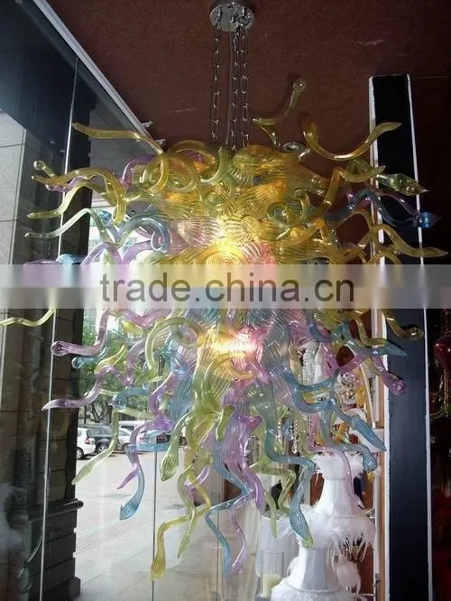 Large Murano Blown Glass Pendant Light, Chihuly Glass Chandelier