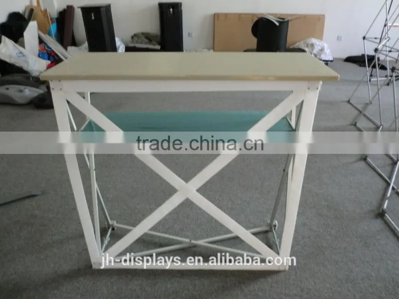 full clamps fabric pop up counter.fabric banner stands