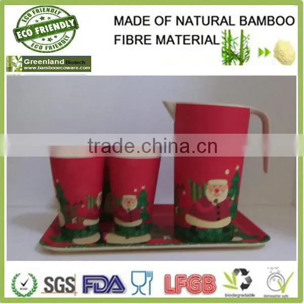 christmas bamboo fiber 300ml water cup,colorful coffer mug