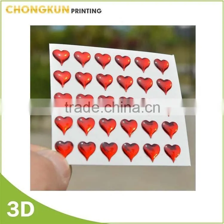 2015 fashion customized toy gifts 3D adhesive puffy stickers for kids