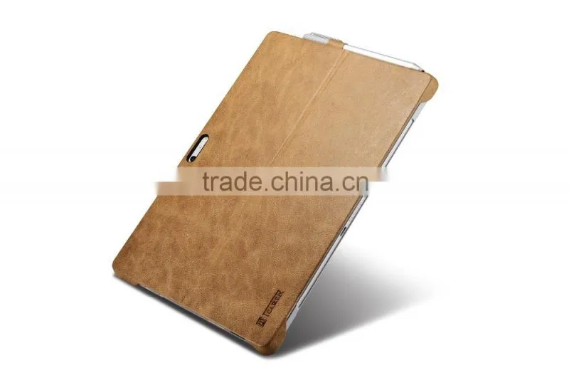 Icarer Luxury Genuine Leather Ultrathin Holder Back cover for Surface Pro 4