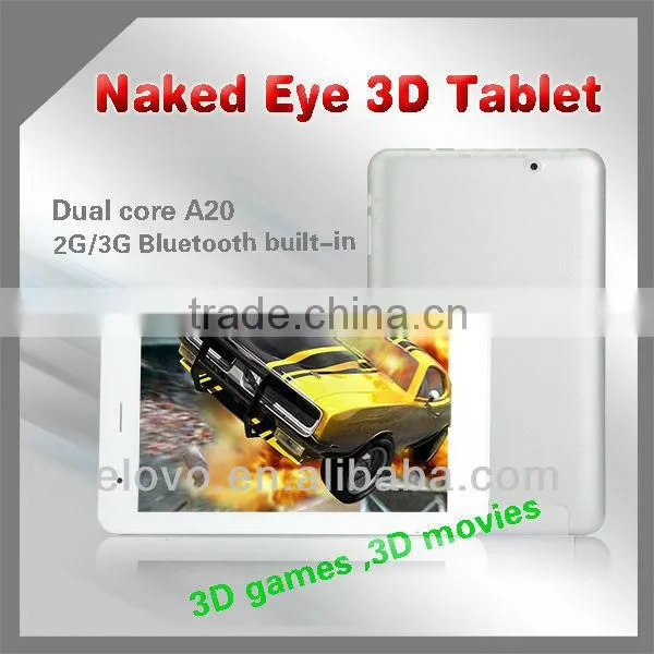 Glasses-free 3D tablet pc 7inch with 3G Phone Function .