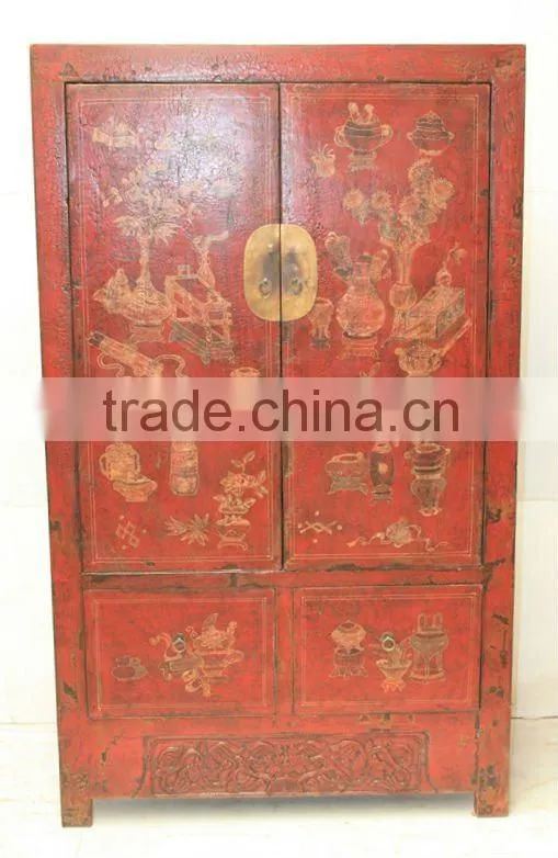 Chinese antique furniture wedding wardrobe